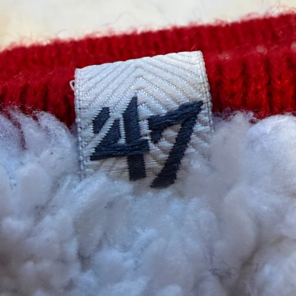 47 Brand Ball State Red and White Patterned Headband